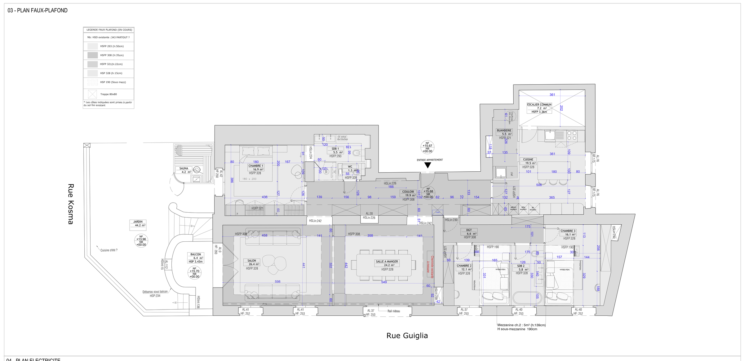 Plan faux-plafond